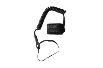 Blackhawk Coiled Tactical Pistol Lanyard (Black) - &copy; Copyright Zero One Airsoft