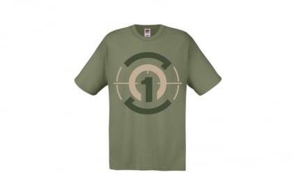 ZO Combat Junkie T-Shirt 'Subdued Zero One Logo' (Olive) - Size Small - © Copyright Zero One Airsoft