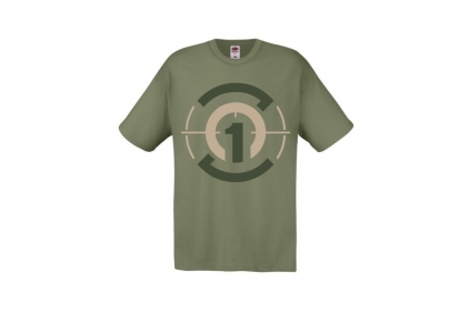 ZO Combat Junkie T-Shirt 'Subdued Zero One Logo' (Olive) - Size Medium - &copy; Copyright Zero One Airsoft