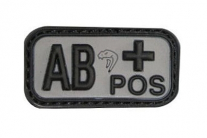 Viper Velcro PVC Blood Group Patch AB+ (Black) - &copy; Copyright Zero One Airsoft