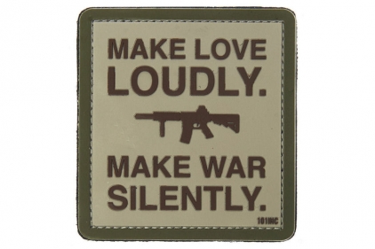 101 Inc PVC Velcro Patch "Make Love Loudly" - &copy; Copyright Zero One Airsoft