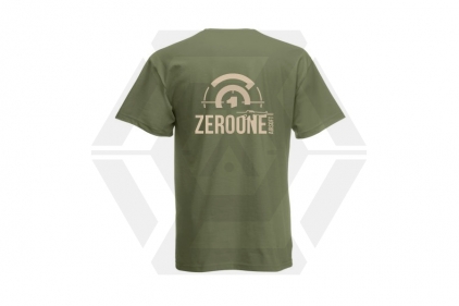 ZO Combat Junkie T-Shirt "Sunset Zero One Logo" (Olive) - Size 2XL - &copy; Copyright Zero One Airsoft