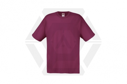 Fruit Of The Loom Original Full Cut T-Shirt (Burgundy) - Size Large - © Copyright Zero One Airsoft