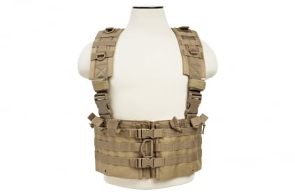 NCS VISM MOLLE Chest Rig with Mag Pouches (Tan) © Copyright Zero One Airsoft