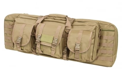 NCS VISM MOLLE Double Rifle Case 36" with Side Pouches (Tan) © Copyright Zero One Airsoft