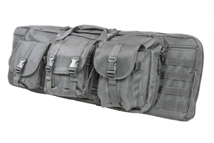 NCS VISM MOLLE Double Rifle Case 36" with Side Pouches (Grey) - &copy; Copyright Zero One Airsoft