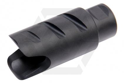 G&G Amplifier Flash Hider 14mm CCW Firehawk Style (Black) - © Copyright Zero One Airsoft