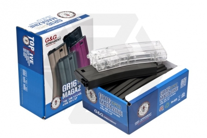 G&G AEG Mag for M4 79rds Box of 5 (Grey) with Speedloader - &copy; Copyright Zero One Airsoft
