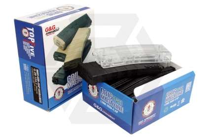 G&G AEG Mag for M4 120rds Box of 5 (Black) with Speedloader - © Copyright Zero One Airsoft