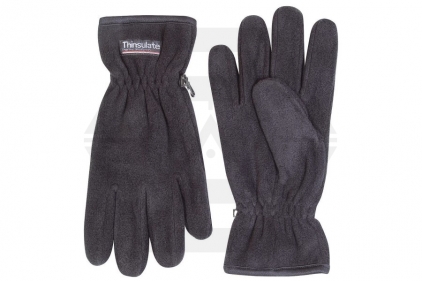 Jack Pyke Fleece Thinsulate Gloves (Black) - &copy; Copyright Zero One Airsoft