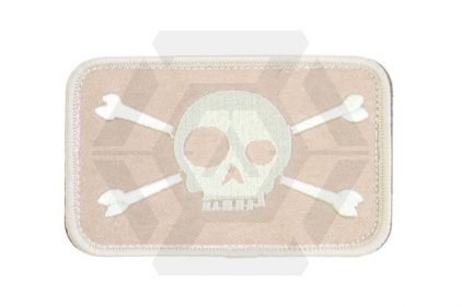 King Arms Velcro Patch "Funny Skull" (Tan) - © Copyright Zero One Airsoft