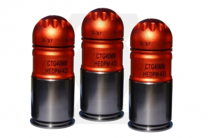 King Arms 40mm Gas Grenade 120rds M433 HEDP Set of 3 © Copyright Zero One Airsoft