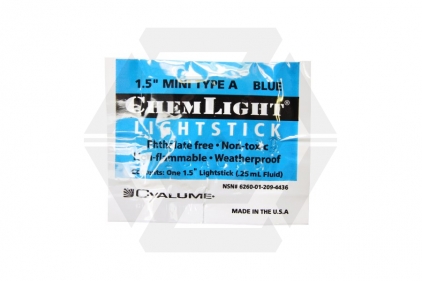 Cyalume 1.5" 4 Hour Mini Lightstick (Blue) - © Copyright Zero One Airsoft