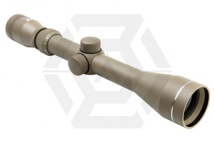 NCS 3-9x40 Scope with P4 Sniper Reticule & 20mm Mount Rings (Tan) - © Copyright Zero One Airsoft