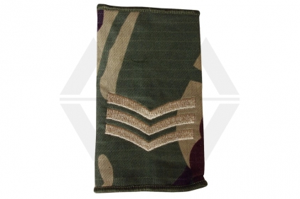 Web-Tex Rip-Stop Rank Slide Pair (DPM) - Sgt - &copy; Copyright Zero One Airsoft