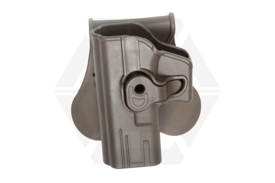 ASG Rigid Polymer Holster for Glock Left Hand (Dark Earth) - Main Image © Copyright Zero One Airsoft