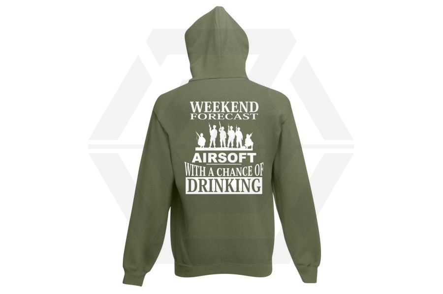 ZO Combat Junkie Hoodie 'Weekend Forecast' (Olive) - Size Small - Main Image © Copyright Zero One Airsoft