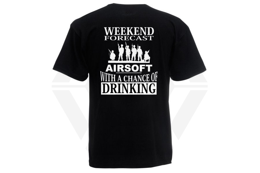 ZO Combat Junkie T-Shirt 'Weekend Forecast' (Black) - Size Small - Main Image © Copyright Zero One Airsoft