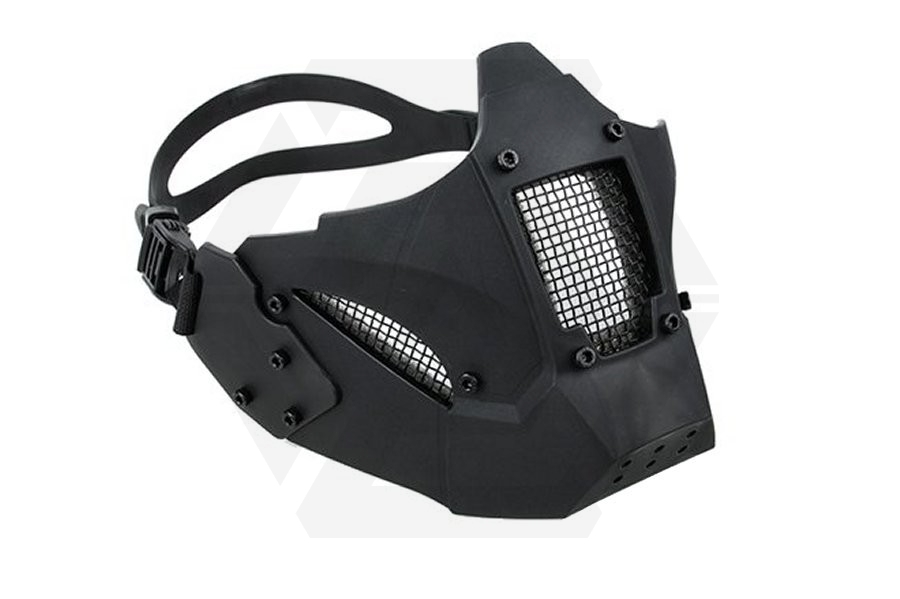 TMC Half Face Mask with Fast Helmet Adaptors (Black) - Main Image © Copyright Zero One Airsoft