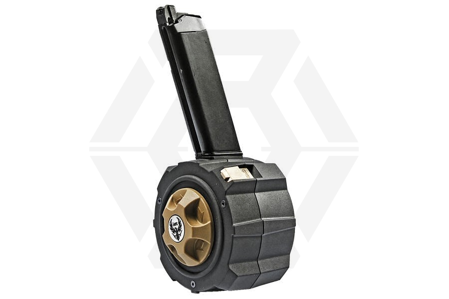 HFC GBB Drum Mag for GK Series 145rds - Main Image © Copyright Zero One Airsoft