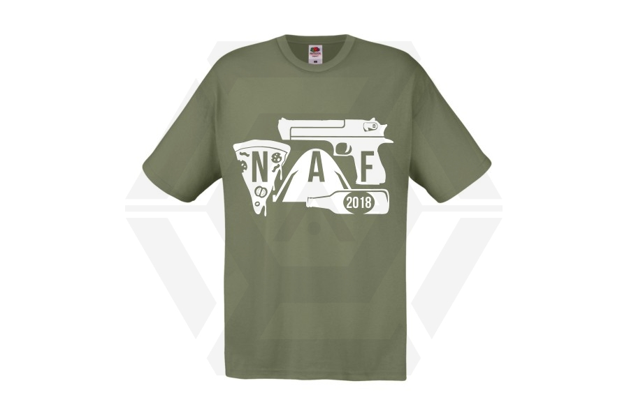 ZO Combat Junkie Special Edition NAF 2018 'Airsoft Festival' T-Shirt (Olive) - Main Image © Copyright Zero One Airsoft