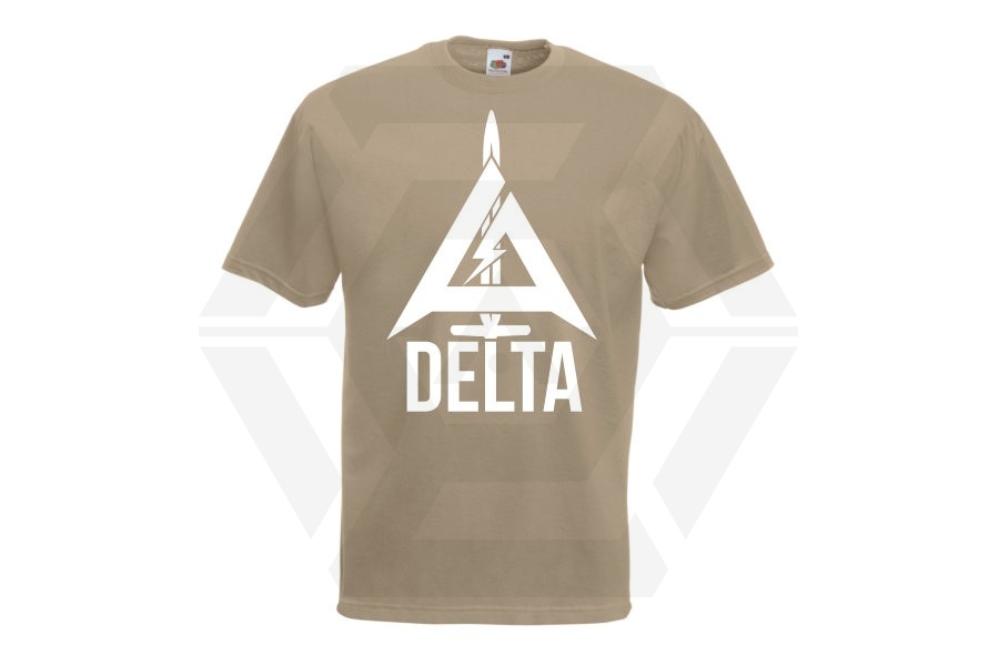 ZO Combat Junkie Special Edition NAF 2018 'Delta' T-Shirt (Tan) - Main Image © Copyright Zero One Airsoft