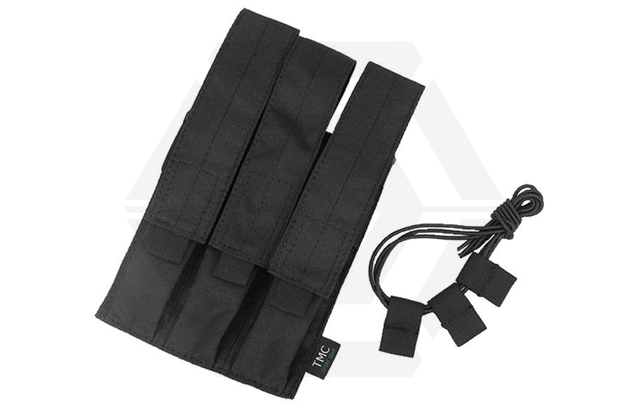 TMC MOLLE Triple Mag Pouch for SMG (Black) - Main Image © Copyright Zero One Airsoft