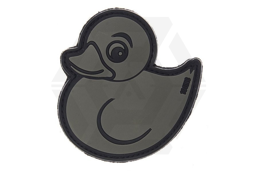101 Inc PVC Velcro Patch "Rubber Duck" (Grey) - Main Image © Copyright Zero One Airsoft