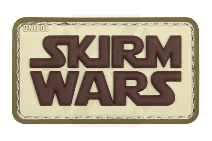 101 Inc PVC Velcro Patch &quotSkirm Wars" (Brown) - Main Image © Copyright Zero One Airsoft