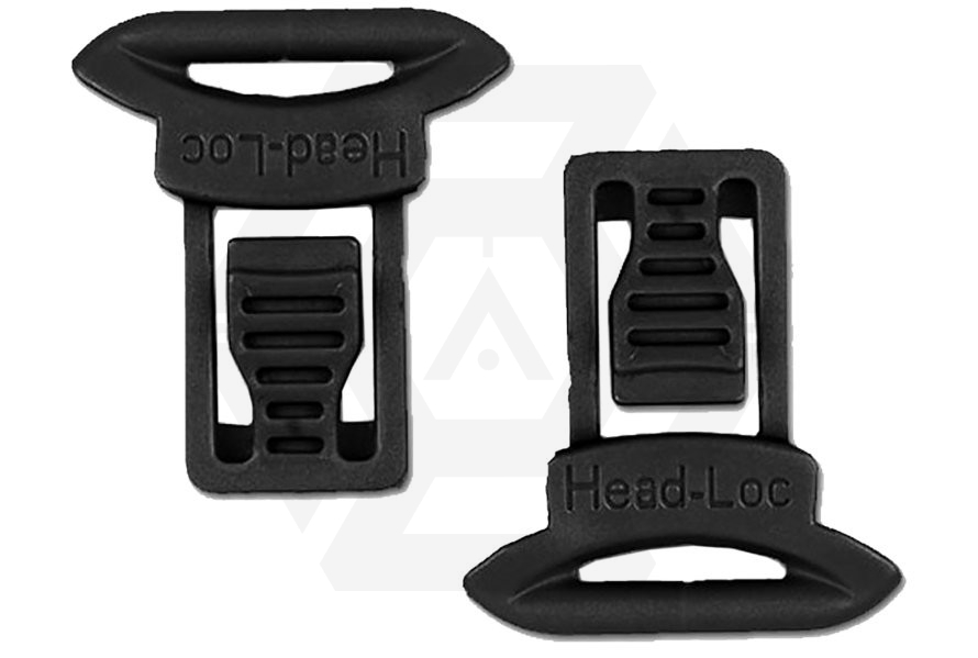 FMA Helmet Clips for Goggle & Mask Straps (Black) - Main Image © Copyright Zero One Airsoft