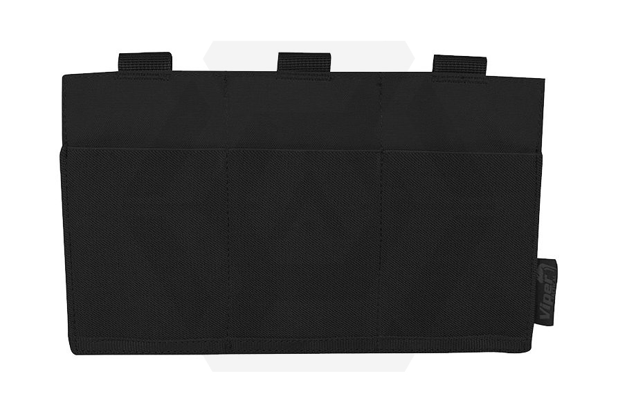 Viper MOLLE Elastic Triple M4 Mag Pouch (Black) - Main Image © Copyright Zero One Airsoft