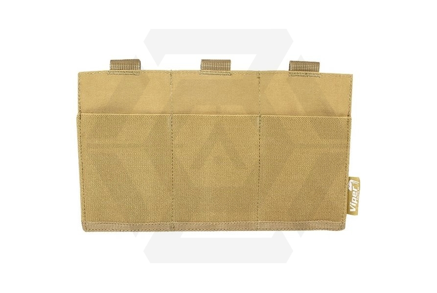 Viper MOLLE Elastic Triple M4 Mag Pouch (Coyote Tan) - Main Image © Copyright Zero One Airsoft