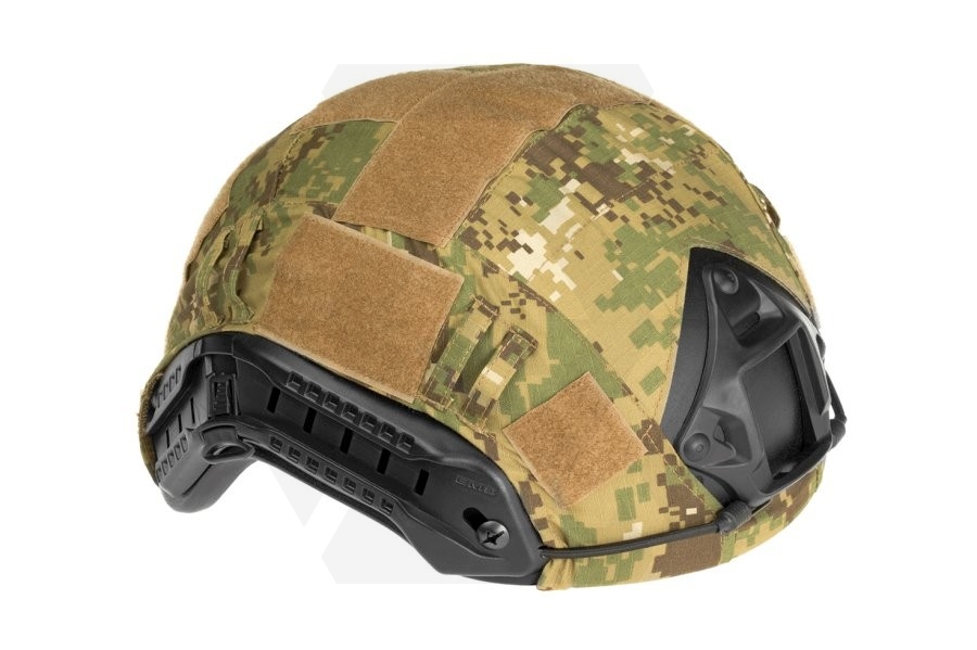 Invader Gear Fast Helmet Cover (Digital Woodland) - Main Image © Copyright Zero One Airsoft