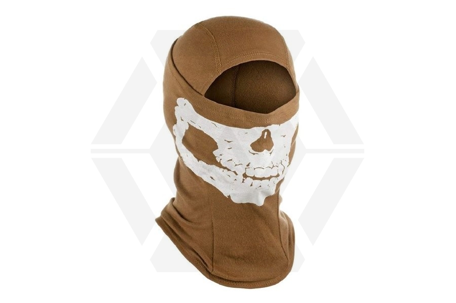 Invader Gear Skull Balaclava (Coyote Brown) - Main Image © Copyright Zero One Airsoft