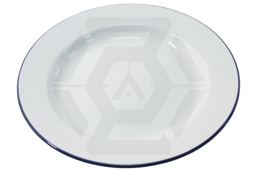Highlander Traditional Enamel Plate (White) - Main Image © Copyright Zero One Airsoft