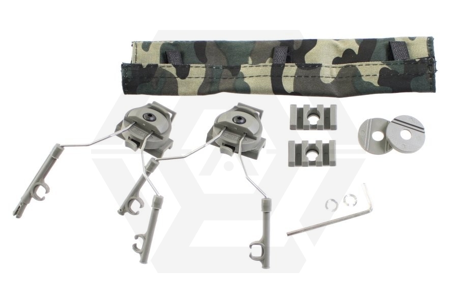 Z-Tactical Helmet Rail Adapter Set (Olive) - Main Image © Copyright Zero One Airsoft