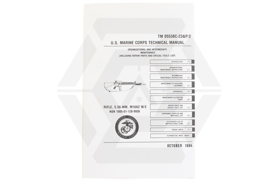 U.S. Marine Corps Technical Manual - Main Image © Copyright Zero One Airsoft