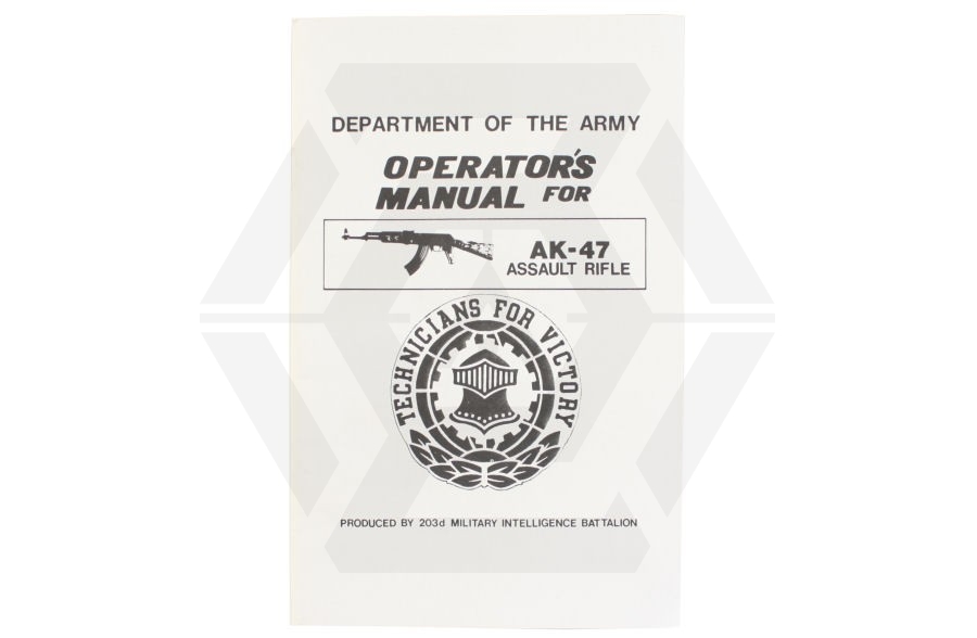 Army AK-47 Operators Manual - Main Image © Copyright Zero One Airsoft