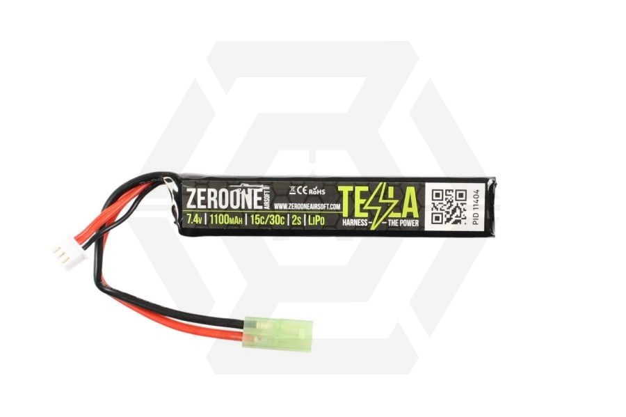 ZO Tesla Battery 7.4v 1100mAh 15C LiPo - Main Image © Copyright Zero One Airsoft