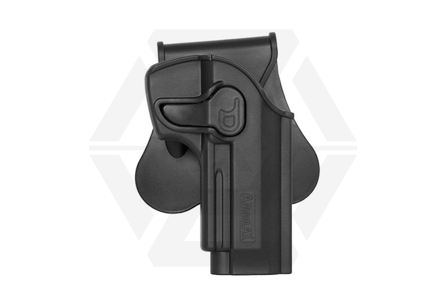 Amomax Rigid Polymer Holster for M9 (Black) - Main Image © Copyright Zero One Airsoft