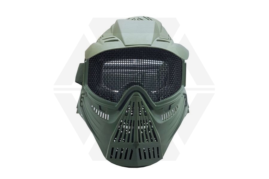 Pirate Arms Commander Mesh Full Face Mask (Olive) - Main Image © Copyright Zero One Airsoft