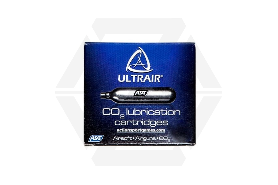 ASG ULTRAIR 12g CO2 Lubrication Capsule (Pack of 5) - Main Image © Copyright Zero One Airsoft