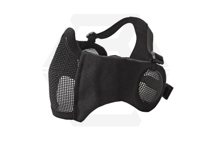 ASG Padded Mesh Mask with Ear Protection (Black) - Main Image © Copyright Zero One Airsoft