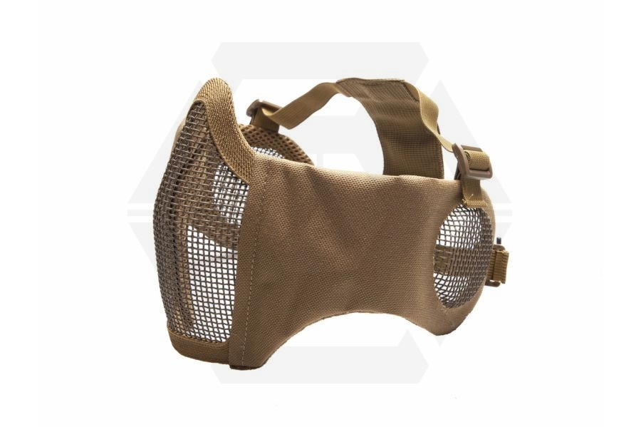 ASG Padded Mesh Mask with Ear Protection (Coyote Tan) - Main Image © Copyright Zero One Airsoft