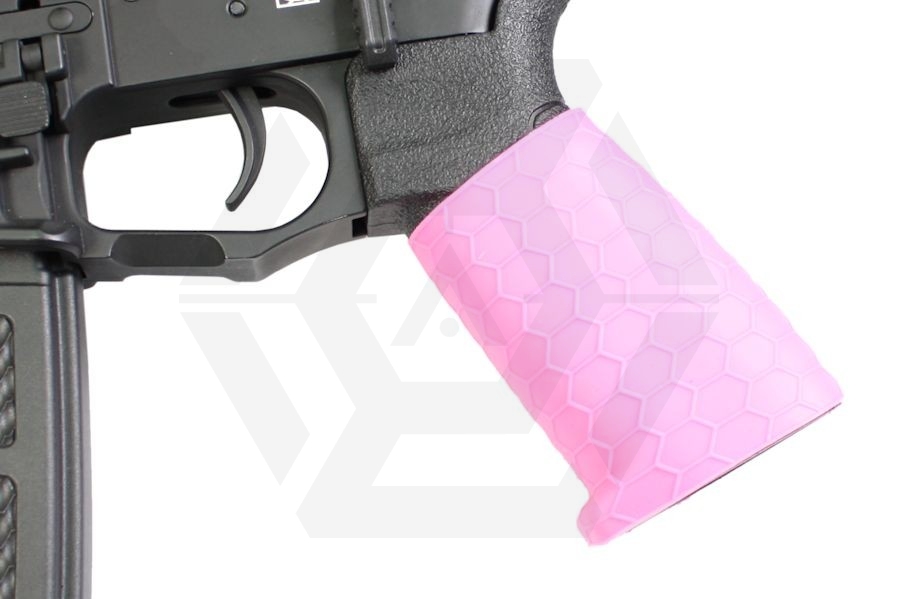 ZO Rubber Hex Grip Sleeve for Pistols & Rifles (Pink) - Main Image © Copyright Zero One Airsoft