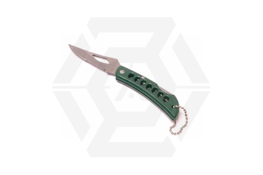 Mil-Com Small Folding Lock Knife (Green) - Main Image © Copyright Zero One Airsoft