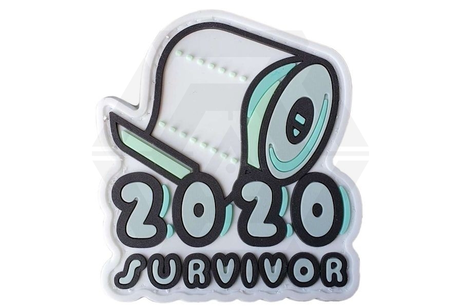 ZO PVC Velcro Patch "Toilet Paper 2020 Survivor" - Main Image © Copyright Zero One Airsoft