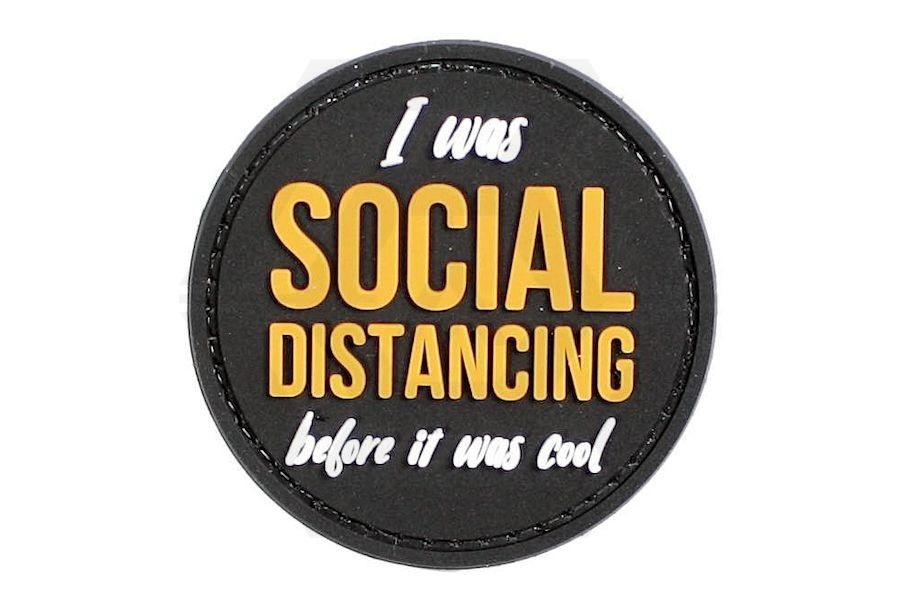 ZO PVC Velcro Patch "I Was Social Distancing Before It Was Cool" - Main Image © Copyright Zero One Airsoft