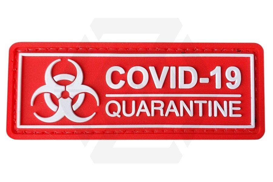 ZO PVC Velcro Patch "Covid-19 Quarantine" - Main Image © Copyright Zero One Airsoft