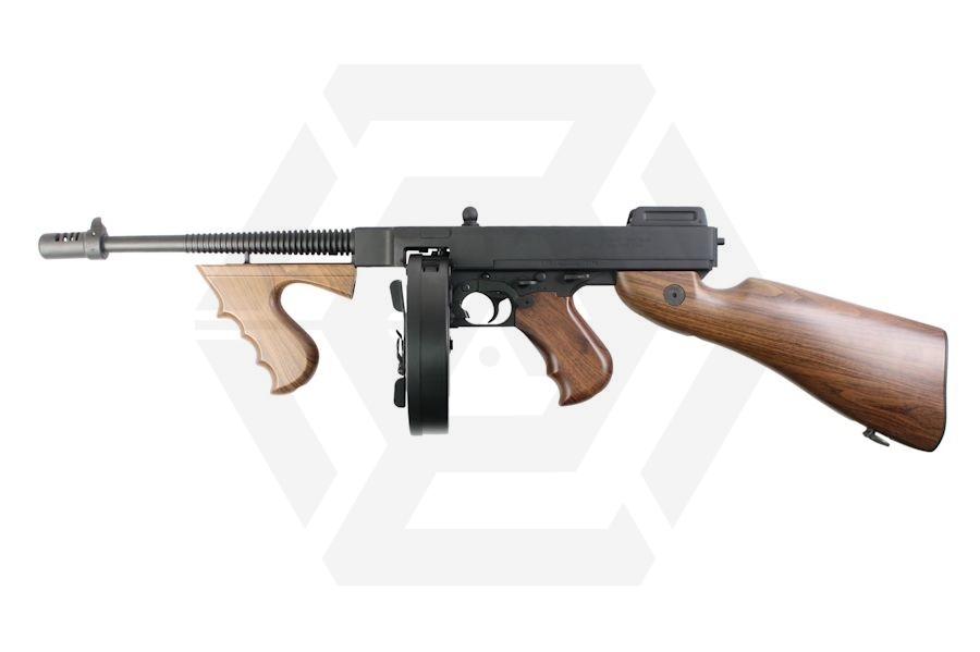 King Arms AEG M1928 Chicago (Imitation Wood) - Main Image © Copyright Zero One Airsoft